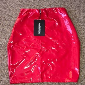 Mini red skirt